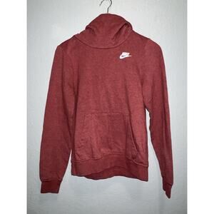 NIKE Men’s XS Maroon Funnel Neck Hoodie Excellent Condition